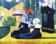 Emile Bernard Breton Women with Parasols oil painting reproduction